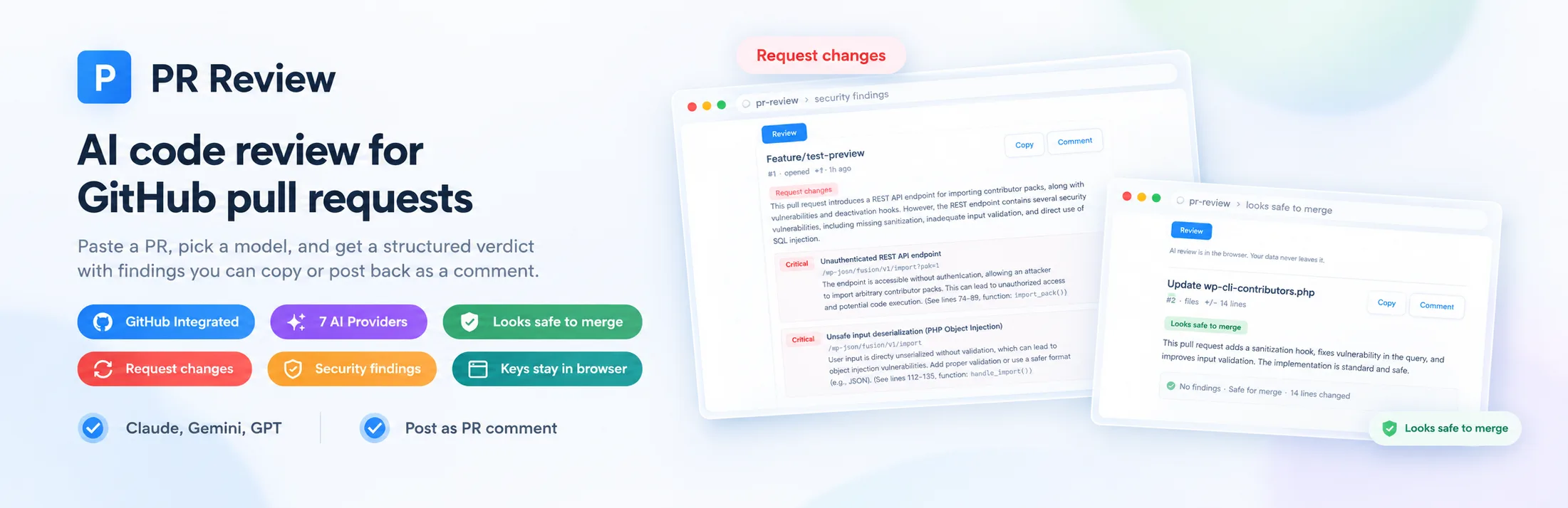 PR Review — AI Pull Request Reviewer for GitHub